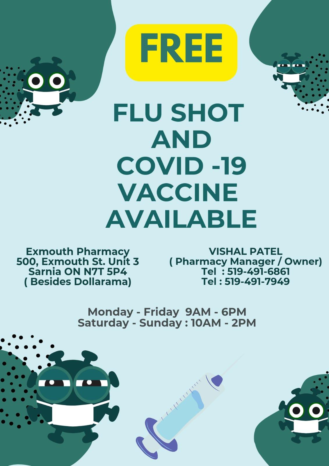Free Flu Shot and Covid-19 Vaccine Promotion